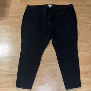 Lane Bryant 28R black pants high rise skinny ultimate stretch